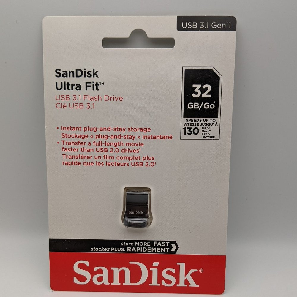 Sandisk Ultra Fit 32GB USB 3.1 Flash Memory Stick Storage Drive